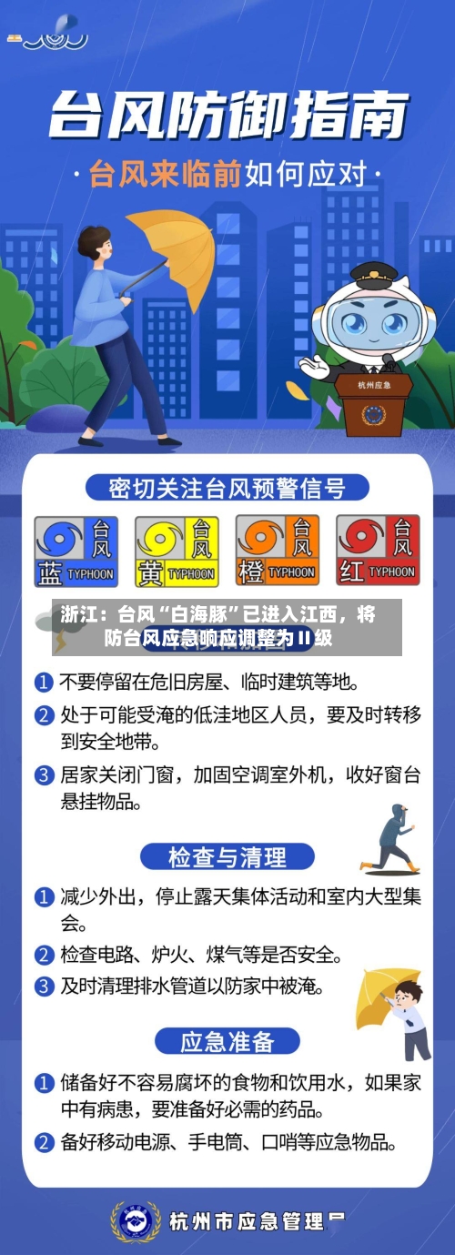 浙江：台风“白海豚”已进入江西，将防台风应急响应调整为Ⅱ级-第3张图片