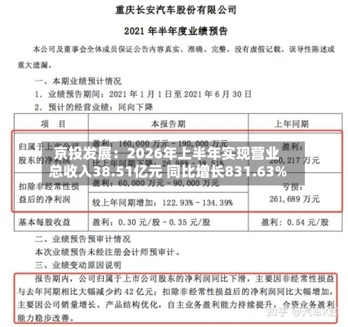 京投发展：2026年上半年实现营业总收入38.51亿元 同比增长831.63%-第2张图片