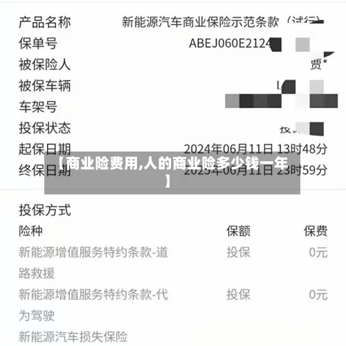 【商业险费用,人的商业险多少钱一年】-第2张图片