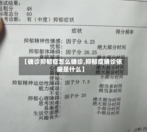 【确诊抑郁症怎么确诊,抑郁症确诊依据是什么】-第2张图片